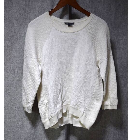 Vince Textured Cream Pullover Sweater Women’s Small - Picture 1 of 4